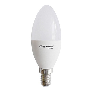 Cветодиодная лампа LED C37 8W/4000K/E14, Спутник