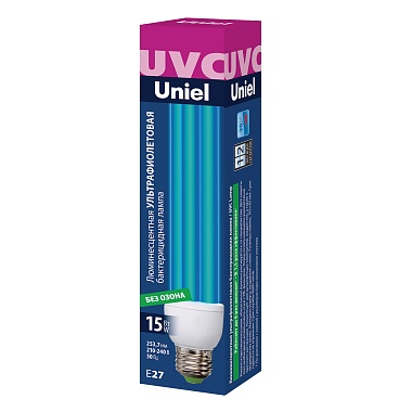 Лампа ультрафиолетовая бактерицидная UVC 253,7мм ESL-PLD-15/UVC/E27/CL UNIEL